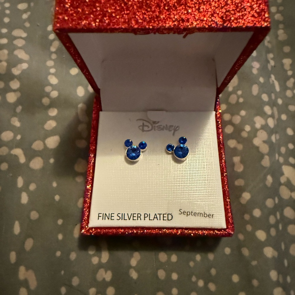 Disney Sparkling Blue Mickey Mouse Earrings